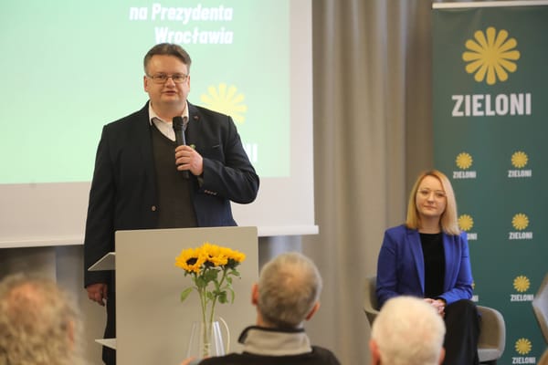 Robert Suligowski na pierwszej Konferencji Wyborczej Zielonych w 2023 roku